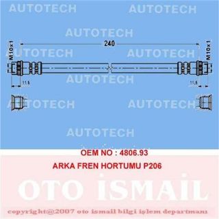 ARKA FREN HORTUMU P206 resmi