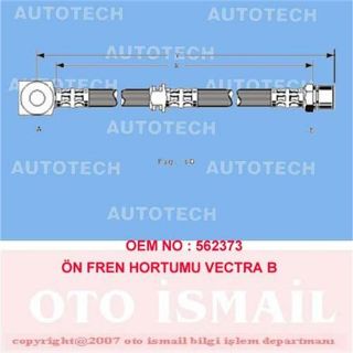 ÖN FREN HORTUMU VECTRA B resmi