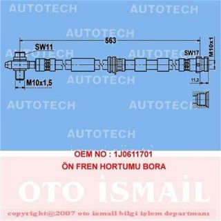 ÖN FREN HORTUMU BORA resmi