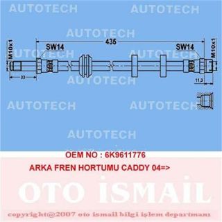ARKA FREN HORTUMU CADDY 04 resmi