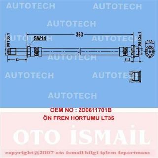 ÖN FREN HORTUMU LT35 resmi