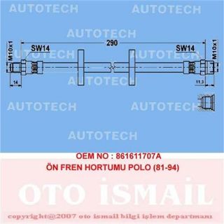 ÖN FREN HORTUMU POLO 81-94 resmi