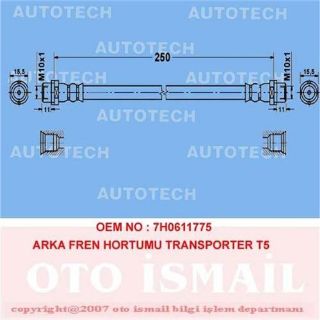 ARKA FREN HORTUMU TRANSPORTER T5 resmi