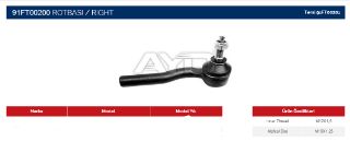 ROTBAŞI TEMPRA 90-01  TİPO 86-00  ALFA 145-146 94-01  ALFA 155 92-97 SAĞ resmi