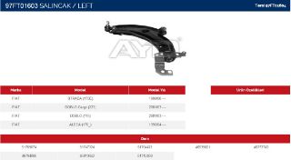 SALINCAK ALBEA 03=  DOBLO 01=  PALİO 00-11  SİENA 00-03  STRADA 05= ROTİLLİ SAC ALT SOL resmi