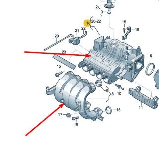 EMME MANIFOLDU KOMPLE 1.6 BSE BFQ CADDY 04>15 GOLF V JETTA 06>10 PASSAT 06>11 resmi