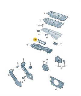KAPI TUTAMAK BAGLANTI KAPAGI SIYAH SAG SOL GOLF IV BORA PASSAT 97>05 resmi