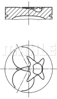 PİSTON + SEGMAN 0,50MM (OM601.9, OM602.9, OM603.9, 87,50MM) 190 W201 85>93 W124 85>95 W202 93>00 W463 89>93 resmi