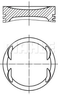 PİSTON 82.00MM STD W203 S203 CL203 S204 C180 KOMP. 1.8I  02-  M271.921/946/952 resmi