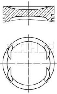 PİSTON 79.50MM 0.50 ASTRA F-G VECTRA B 1.6 16V 94- X16XEL Z16XE resmi