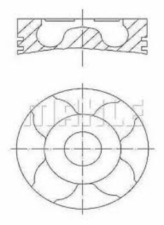 PİSTON 70.20MM 0.60 ALBEA PALİO DOBLO 1.3 JTD  CORSA 1.3 CDTI  Z13DT resmi