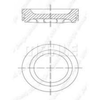 PİSTON SEGMAN SAXO XSARA ZX P106 P306 P206 TU5JP (1,6 8V) / (78,50MM) (STD) resmi