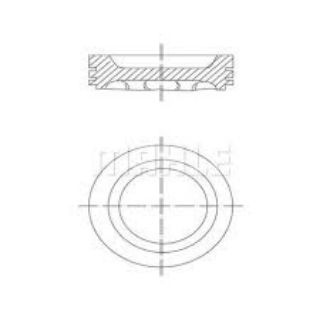 PİSTON SEGMAN SAXO XSARA ZX P106 P306 P206 TU5JP (1,6 8V) / (79,00MM) (0,50 FARKLI) resmi