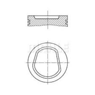 PİSTON 76.51MM STD CADDİ II GOLF III POLO 1.6 94- AEA AEE ALM ABU resmi