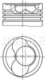PİSTON 81.01MM STD  (1-2 PİSTON) LT35 LT46 2.5 TDI 96- ACV AHD ANJ AUF resmi