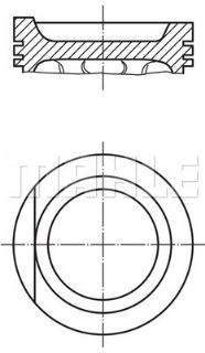 PİSTON 82.50MM STD GOLF III PASSAT 2.0I 90-96  ABK AAD resmi