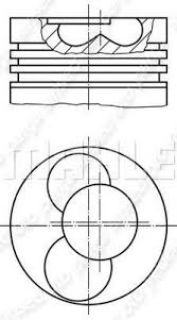 PİSTON 81.01MM STD VOLT LT35 LT46  2.5 TDI 99- AVR ANJ resmi