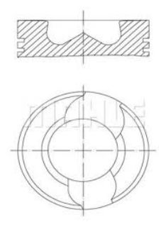 PİSTON 81.01MM STD (1-2 PİSTON) T5 2.5 TDI AXD AXE BLJ (130 PS) resmi