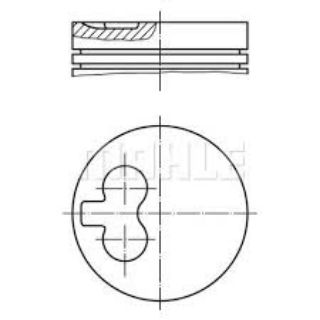 PİSTON 77.00MM  0.40  106 1.5 TUD5 resmi