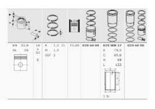 PİSTON KIT 70.00MM STD 106 205 1.0 TU9 resmi