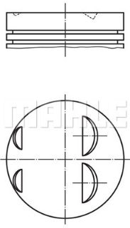 PİSTON 80.50MM 0.50 E36 320I E34 520I 2.0 89-95 M50B20  (0.40 KISA) resmi