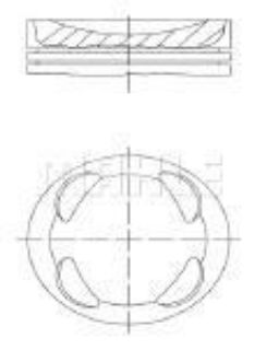 PİSTON 73.70MM STD FİESTA 208 BİPPER NEMO 1.4 HDI 12-  DV4C  (EURO5) resmi