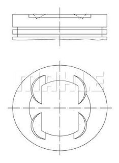 PİSTON 86.40 MM STD  BMW E36 3.2 00- M3 Z3 3.2  95-01  S50B32  (6 CİL) resmi