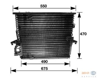 KLIMA RADYATÖRÜ (490X470X26) E36 M40 B16 (164E1) (İN:AC147000S) resmi