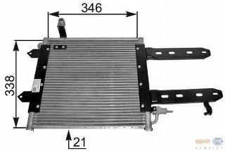 KLIMA RADYATÖRÜ (346X338X21) POLO 1.6 97-99 AEH AFT AKL APF AUR  (İN:AC216000S) resmi