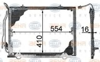 KLIMA RADYATÖRÜ (592X423X17) W202 S202 C 200 CDI C 220 CDI OM 611.960 (İN:AC243000S) resmi