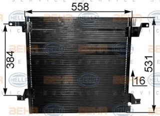 KLIMA RADYATÖRÜ (558X522X16) MERCEDES BENZ ML 230 ML 320 ML 350 ML 400 ML 430 ML 500 98-05 (İN:AC259000P) resmi