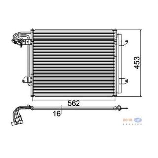 KLIMA RADYATÖRÜ (550X443X16) CADDİ III TOURAN I 1T1 1T2 03 -10 (İN:AC325000P) resmi