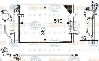 KLIMA RADYATÖRÜ (510X380X16) W168 A 140 A 160 A 190 A 160 CDI M 166.940 (İN:AC348000S) resmi