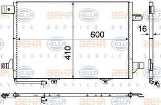 KLIMA RADYATÖRÜ (600X410X16) (OTOMATIK)(MANUEL) W169 W245 A 150 A 170 A 200 M 266.920 (İN:AC369000S) resmi