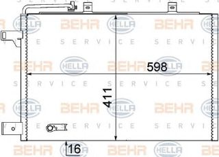 KLIMA RADYATÖRÜ (598X411X16) (MANUEL) W169 W245 A 150 A 170 B 150 M 266.920 (İN:AC370000S) resmi