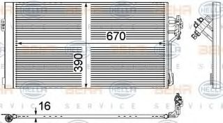 KLIMA RADYATÖRÜ (670X390X16) W639 3.5 CDI 2.0 CDI 2.2 M 272.978 (İN:AC762000P) resmi