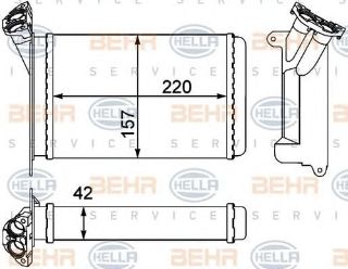 KALORIFER RADYATÖRÜ (157X220X42) E30 M10 B16 (İN:AH95000S) resmi