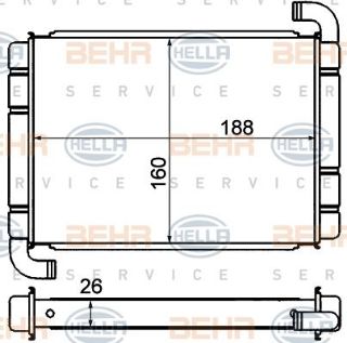 KALORIFER RADİATÖRU CORSA-D CORSA-E GRANDE PUNTO Z13DT 1618468 (İN:AH9000S) resmi