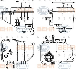İEDEK SU DEPOSU (250X175) W203 S203 CL203 C209 C 180 C200 C230 M 111.951 (İN:CRT126000S) resmi
