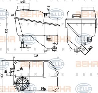 İEDEK SU DEPOSU (225X235X161) C219 W211 S211 E 220 T CDI OM 646.961 (İN:CRT202000S) resmi