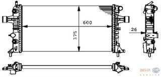 SU RADİATÖRU (OTOMATIK) ASTRA-G ZAFİRA-A X16XEL Z16XE 1300257-1300214 (İN:CR228000S) resmi