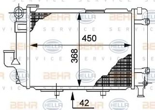 SU RADYATÖRÜ (450X368X42) (OTOMATIK)(MANUEL) W124 S124 260 E 280 E  M 103.940 (İN:CR257000S) resmi