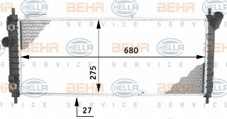 SU RADİATÖRU KLIMALI OTOMATIK CORSA-B COMBO-B TIGRA-A X14XE  1300153 (İN:CR357000S) resmi