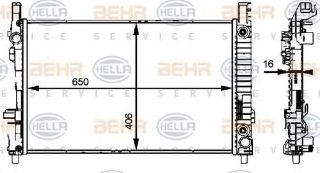SU RADYATÖRÜ (650X408X16) (OTOMATIK)(MANUEL) W169 W245 A 150 A 160 A 170 A 180 M 266.920 (İN:CR661000S) resmi