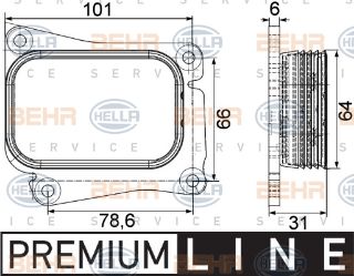 İAG SOĞUTUCU PETEK (110X98X32) W203 S203 CL 203 W204 C 180 C 200 C 230 M 271.946 (İN:CLC111000P) resmi