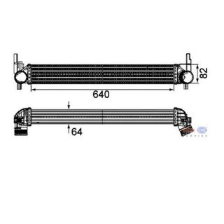 TURBO RADYATÖRÜ (640X82X64) İBİZA POLO FABİA 1.6 TDI CAİB (İN:CI165000P) resmi