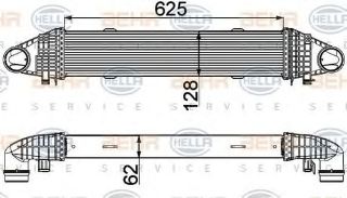 TURBO RADYATÖRÜ (625X113X62) W204 S204 S212 C 250 CGI C 180 CDI M 271.860 (İN:CI356000P) resmi