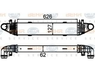 TURBO RADYATÖRÜ (626X127X62) W204 S204 C204 C 180 CGI C 200 CGI M 271.820 (İN:CI428000S) resmi