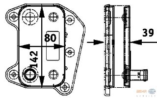 İAG SOĞUTUCU PETEK (142X80X39) (MANUEL) W203 S203 W203 W211 C200 CDI C220 CDI OM 611.962 (İN:CLC52000P) resmi