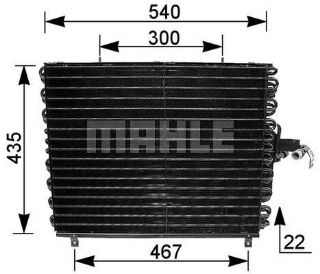 KLIMA RADYATÖRÜ (540X428X22)  W124 S124 260 E 280 E  M 103.940 (ENO:8FC351035771) resmi